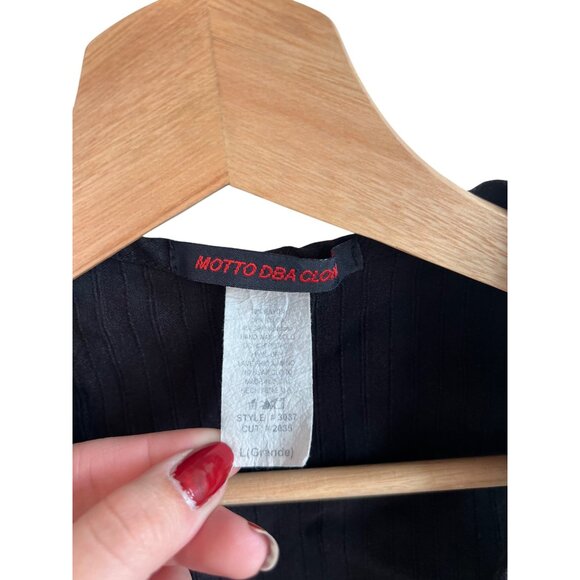 Motto DBA Clone Black Vest With Eagle Crest & Crown Design Women's Size L - Picture 3 of 5